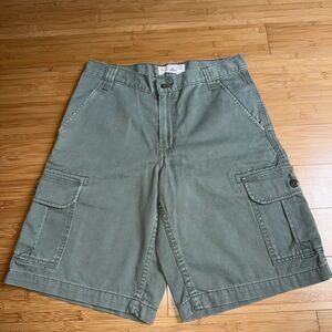 Levis Strauss Signature Cargo Shorts Mens 30x11 Olive Green Y2k Skater Baggy